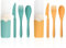 Besteck-Set, 2-teiliges Besteckset, Reise-Besteckhalter, tragbarer Besteckhalter, wiederverwendbares Kunststoff-Besteck-Set für Arbeit, Reisen, Picknick, Camping