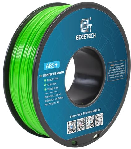 GEEETECH ABS+ Filament 1,75 mm, 3D Drucker Filament,1 kg pro Spule, Grün