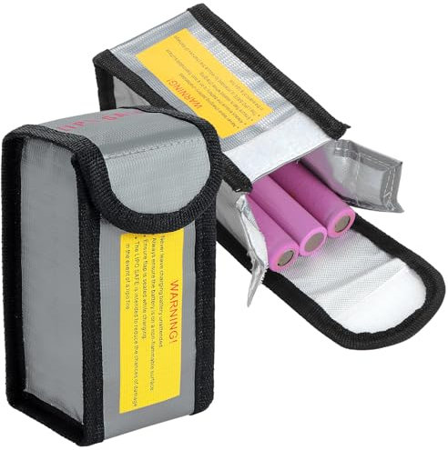 TsunNee LiPo-Schutztasche für LiPo-Akkus, feuerfeste Sicherheitsschutztasche, explosionsgeschützte Schutztasche, Modul-Batterieladeschutz, 2 Stück