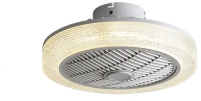 BEL AIR HOME - Ventilador Plafón Led VINCI - Motor DC Con Luz LED 80W - Mando a Distancia - Rejilla Giratoria Eficiente Ventilación de 4 Velocidades para Verano y Plafón LED para Invierno (TEIDE)