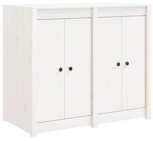 vidaXL Mobile da Cucina da Esterno Bianco in Legno Massello di Pino