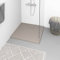NITCA Piatto Doccia in SMC,Box Doccia,Cabina Doccia,in Vetro-Resina SMC Effetto Pietra,Antiscivolo Riducibile Indistruttibile Filopavimento Arredo Bagno, Marrone 80 x 80 cm