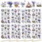 WANDIC Lot de 16 feuilles d'autocollants de transfert à frotter, violet lavande pour bricolage, scrapbooking, albums photo, meubles, 15 x 9,9 cm