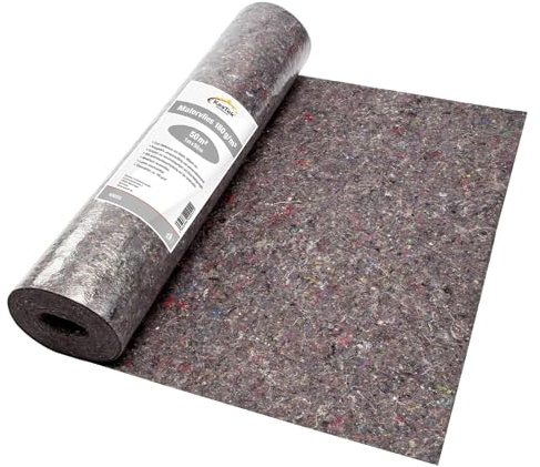 Kestek Malervlies, Abdeckvlies, Schutzvlies - 180g/m², 1m x 50m, rutschhemmende Unterseite, ideal zum Schutz von Böden und Oberflächen während Malerarbeiten und Renovierungen