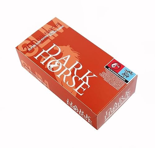 10 Boxen (2000 Hülsen) Dark Horse Super Slim Extra Long WHITE Hülsen, Filtermaße 6,5 x 24 mm