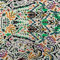 Kt KILOtela - Viskose-Stoff, Digitaldruck, Metallgarn, Postindustriell, modisch, Hemd, Bluse, fließender Fall, geometrisch, mehrfarbig, Ecru, 270 x 150 cm, 65845