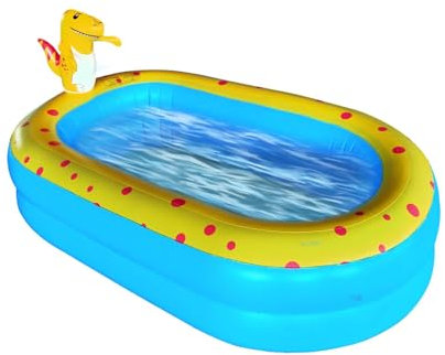 Piscine d'arrosage de Dinosaures, Piscine Gonflable,Jouets d'eau de Piscine avec arroseur - Pulvérisateur d'eau de Dinosaure hautement élastique, Petite Piscine Gonflable pour 2-3 et Famille