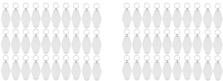 Lckiioy 60Er-Pack Motel-SchlüSselanhäNger-Rohlinge, Vintage-Motel-SchlüSselanhäNger, Sublimations-Rohling für Vinyl-DIY-Bastelarbeiten, SchlüSselanhäNger,