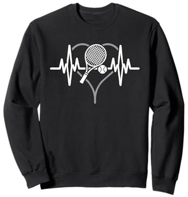 Heartbeat Tennis Heartline Pulse Sportspiel für Spieler Sweatshirt