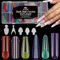 EBANKU 144 PCS Poly Gel Nail Forms, Reusable Dual Forms for Polygel Nail Mold Acrylic Extension with 72PCS Nail Forms Stickers for Home Salon Manicure(6 Styles)