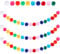 Oruola 3 Stück Pompom Girlande,Bunte Filzkugeln Girlande,Wolle Filz Ball Girlanden,Girlanden Pompoms für Krippendekoration,Geburtstagsfeier,Babybett,Wimpelkette,Party,Raumdekoration