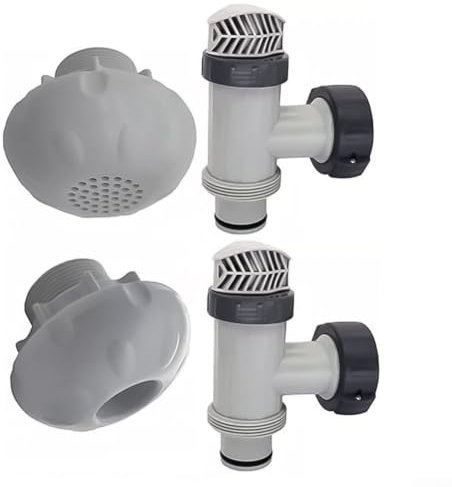 Lot de 2 valves à piston robustes, compatibles avec 28633eg et 28635eg, comprend des buses d'entrée et de sortie d'eau de 12,7 cm pour piscines hors sol