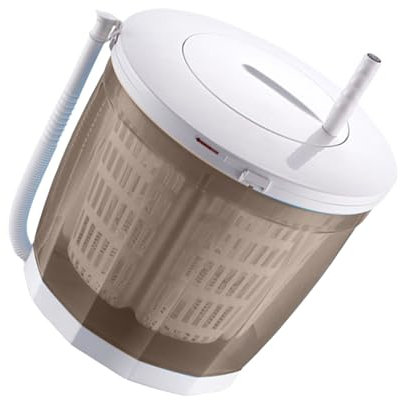 Lavadora manual portátil de lavandería y secadora giratoria, lavadora con manivela para camping, apartamentos de viaje