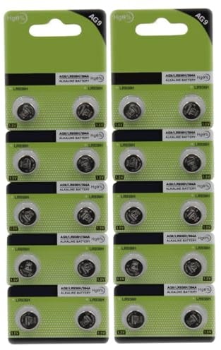 Batterie a bottone AG9/LR936/394 ad alta capacità, per dispositivi elettronici, alimentatore, calcolatrice, 20 pezzi/10 pezzi