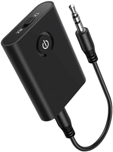 Bluetooth 5.3 Adapter for Airplane to 2 Wireless Headphones, 3.5mm Jack In-Flight Bluetooth Transmitter Receiver for TV