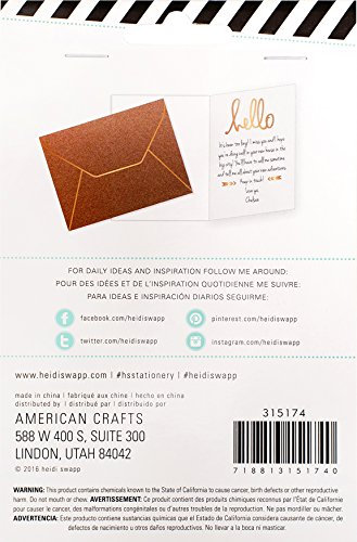 American Crafts Heidi Swapp Buzz Words Epoxy Stickers 4X6-Hello Gold Foil