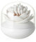 Gemini_Mall® - Organizer per cotton-fioc, da bagno, a forma di fiore di loto, plastica, White, taglia unica