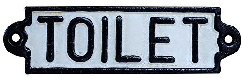 aubaho Nostalgie Türschild Schild Toilet Toilette Gäste WC 16cm Eisen Antik-Stil