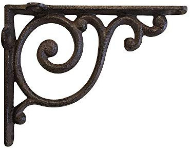 zeitzone Rustikaler Regalträger Regalhalter Regalwinkel Gusseisen Antik Braun 13,5x11cm