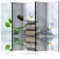 decomonkey Paravent Raumteiler Innen Zen Spa 225x172 cm 5 Teilig Beidseitig Room Divider Wall Raumteiler Stehend Trennwand Sichtschutz Spanische Wand Sichtschutzwand Wohnzimmer Holz Orient Blumen