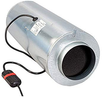 Weedness Can Iso-Max Duct Fan 1-Stage 1480 m³ 250 mm Connection Sound-Insulated Exhaust Fan Pipe Fan Quiet Silent Fan Grow Supply Air Bathroom Fan