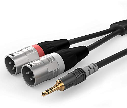 SommerCable Basic HBA-3SM2-0150 Câble adaptateur audio 3 broches mini jack 3,5 mm vers 2 fiches XLR (L+R) 1,5 m