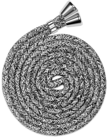 ONEFLOW Wechsel Handykette für Twist Case, Handyband zum Umhängen ohne Hülle, Universal Handy Umhängeband Kordel abnehmbar, Smartphone Stoff Band Handykordel 155 cm lang, Schwarz Grau Weiß