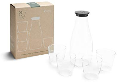 Retap Eco Wasserset 1 Kanne und 4 Gläser, Glas