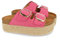 shoes&blues.es Sandalia de Plataforma para Mujer, Forrado de Yute, con Planta Anatomica, y Hebillas en la Pala de Rafia, Primavera Verano 2021. Talla 37 Fucsia