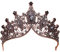 Kronen für Frauen, Vofler Schwarz Tiaras - Barock Hexe Böse Königin Kostüm Mittelalter Renaissance Kristall Stirnband für Braut Prinzessin Mädchen Geburtstag Cosplay Party Hochzeit Prom Festzug