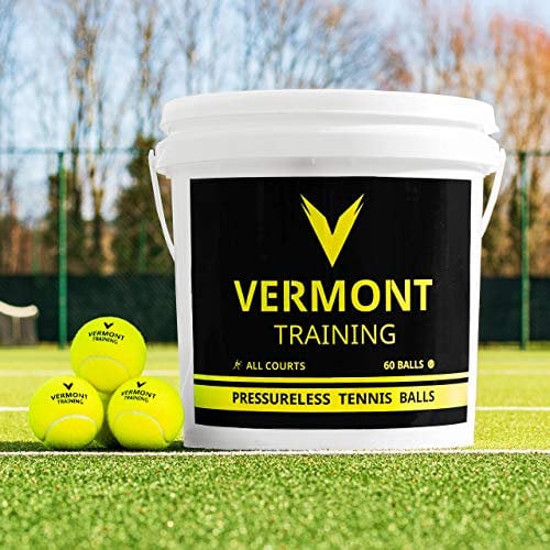 Vermont Trainingsbälle Tennis [60er-Eimer] - drucklose Tennisbälle - perfekt für Tennis Trainer (60 Bälle Nachfüllpackung)