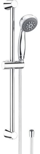 Wellwater Brausegarnitur Magione 5 Strahlarten silbergrau verchromt Standardgröße 1/2