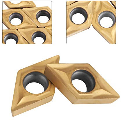 10pcs Diamantform CNC Hartmetall Einsatzschneider Wendeschneiddrehmaschine Fräseinsätze Drehwerkzeuge mit Box DCMT070204 US735 DCMT51.51 für Stahl