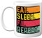 Birthday Mug Gifts for Men Women Him Her - Eat, Sleep, F1, Repeat - Funny Happy Birthday Present Gift for Formula One Motorsport Lovers, 11oz Ceramic Dishwasher Safe Premium Mugs