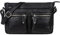 ROYALZ 'Dakota' Vintage Schultertasche Damen Leder kleine Umhängetasche Crossbody Bag - Umhänge Ledertasche Handtasche Damentasche Echt-Leder Elegant, Farbe:Schwarz