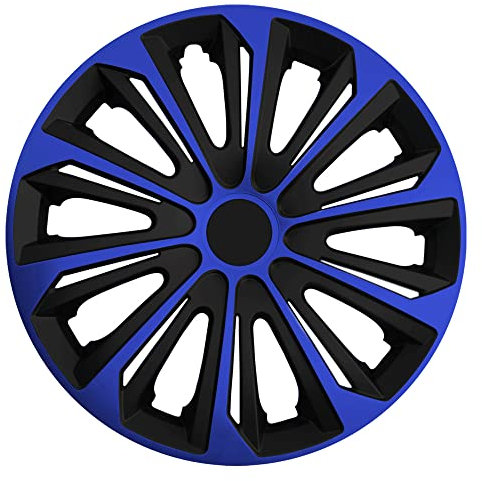 RADKAPPEN-KÖNIG 1STÜCK EINZELN 14 Zoll 14 RKK06 Schwarz-Blau Radkappe Radzierblende