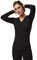 YSABEL MORA 70012 - Camiseta térmica Cuello Pico Mujer Mujer Color: Negro Talla: x-Large