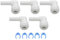 Pxyelec 5 Stück 3/8 Zoll Stecker auf 3/8 Zoll Typ L OD Tube Quick Connect Fitting Adapter Wasserfilter Fitting für RO Umkehrosmoseanlage