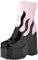 LAMODA Solitudine, Stivaletto Donna, Vernice Rosa Fiamma Nera, 38 EU
