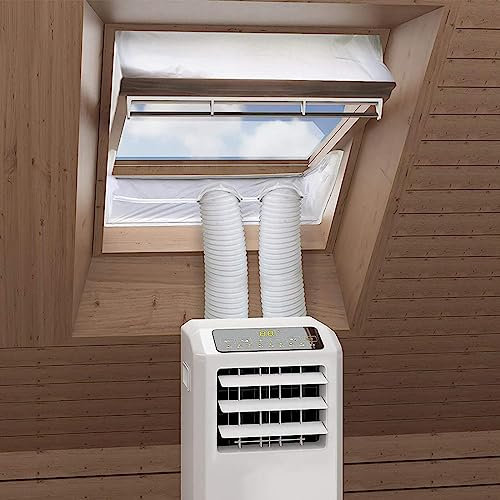 RANRAO 2-teiliges Klimaanlagen-Fenster-Set, universelle Fensterdichtung für tragbare Klimaanlage, Fenster, Klimaanlage, Dichtungstuch für Fensterfenster