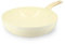 MENASTYL WOK Creme 28 cm Aluminium Induktion Griff Holzeffekt
