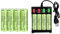 ZYGY 8PCS 1.2V 1800mAh Ni-MH AA Batería con Cargador USB para micrófonos inalámbricos, Juguetes eléctricos, Ratones remotos, calculadoras, afeitadoras, teclados, electrodomésticos, lámparas solares
