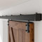 AONAYIOA 201,2 cm / 1,8 m Kastenschienen-Hardware, robuste Schiebetürschiene, Aluminiumlegierung, Wandmontage-Set für Einzeltür, reibungslos und leise (ohne Tür)