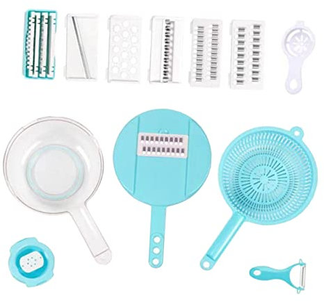 IMIKEYA 1 Satz Reibe Karottenschneider Kartoffelschneider Gemüseschneider Küchenversorgung Gemüsehobel Handlich Aufschnitt Aufbewahrungskiste Reinigungskorb einstellen PP