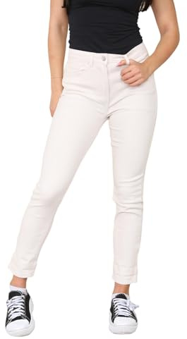 M and CO Womens Mom Jeans Tapered Leg Straight Ladies High Stretch Denim Pants
