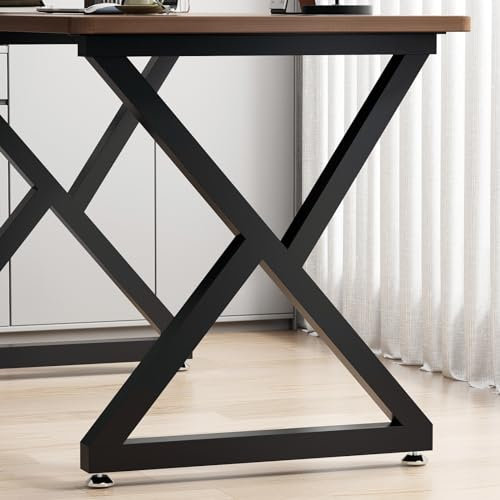 Metall-Tischbeine, 71,1 cm, strapazierfähig, industriell, schwarz, Tischbeine, Z-Form, Tischbeine, DIY-Tischbeine, Möbelbeine (H x B x H): 71,1 x 89,9 cm, 2 Stück