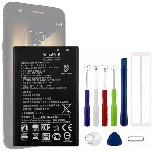 Vvsialeek Neu BL-46G1F Ersatz Akku Kompatibel Für LG K20 K20 V K20 Plus Harmony LV5 mit kostenlosem Toolkit