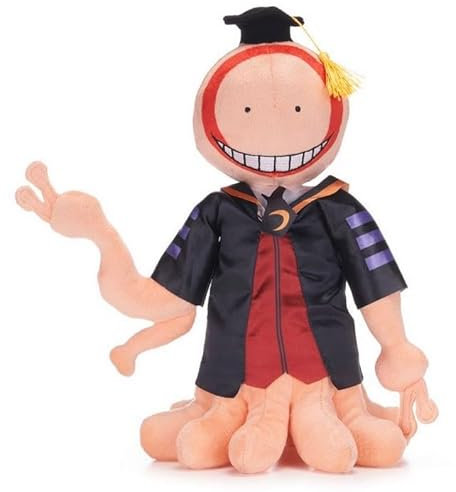 UKToyworld Koro Sensei Plüschtier, Orange, 30,5 cm, Oktopus, Assassination, Klassenzimmer, Stofftier