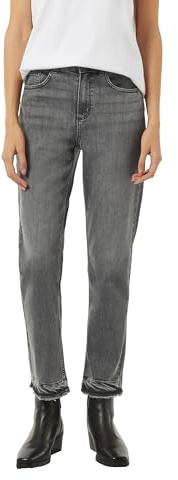 COMMA Straight-Leg-Jeans mit gefranstem Saum