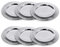 Generico Set 6 Sottopiatti Argento effetto Acciaio con Bordo In Rilevo Diametro 32 cm Piatti Decorativi Eleganti per Matrimonio Compleanno Natale Capodanno